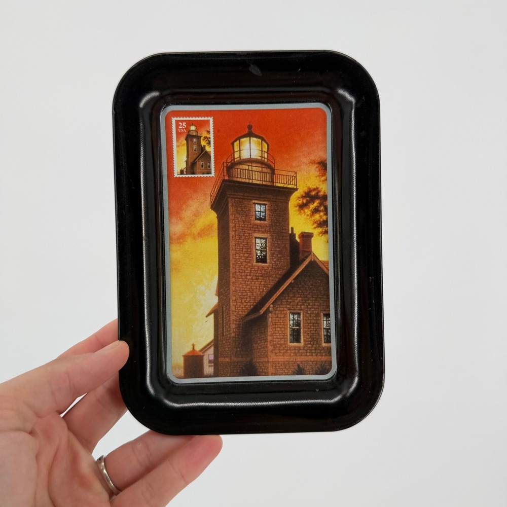 Postmark Originals Thirty Mile Point Lighthouse Metal Change Tray Lake Ontario